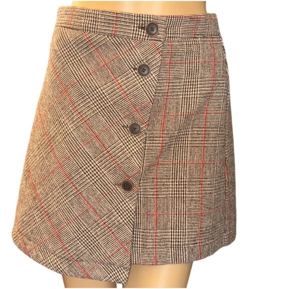 Loveriche Womens Button Front Plaid Skirt Small Pretty Pretty Academia - Picture 1 of 7